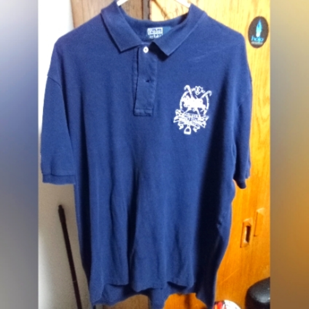 Polo collard shirt by Ralph Lauren,navy blue,xxl